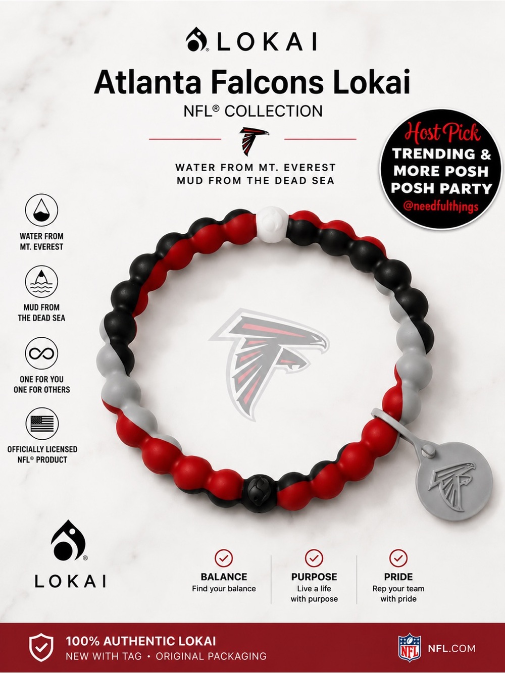 Atlanta Falcons Lokai NFL® COLLECTION NEW